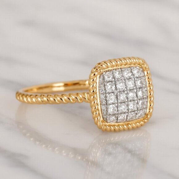 Yara Modern Gold Bling Ring